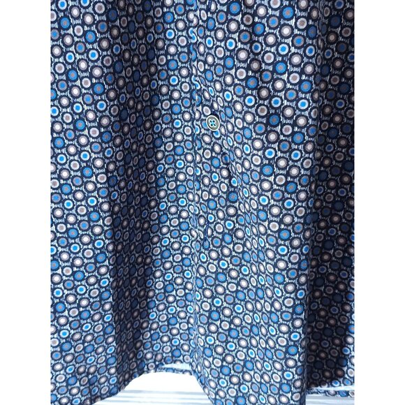Visconti Men’s Blue/White Geometric Long-Sleeve Shirt M - Picture 11 of 16